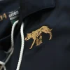 Lupa dorata ricamata sulla maglia del portiere 120 anni Siena F.C.